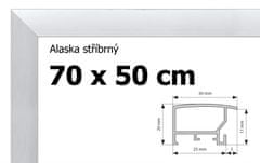 BFHM Alaska hliníkový rám na puzzle 70x50cm - strieborný