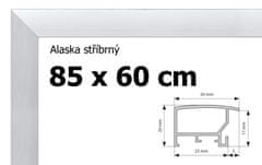 BFHM Alaska hliníkový rám na puzzle 85x60 cm - strieborný