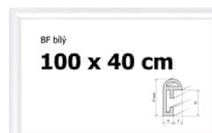 BFHM Plastový rám na puzzle 100x40cm - biely