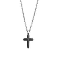 Lotus Style Oceľový náhrdelník s krížikom Men in black LS2217-1 / 1