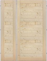 Hdveře Palubkové dvere vodorovné 125, 145 cm s Fab zámkom, ľavá, 125 cm