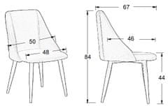 STEMA Obývacia alebo jedálenská stolička CN-6030 sivá