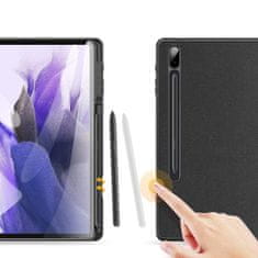 Dux Ducis Domo puzdro na Samsung Galaxy Tab S7 FE / Tab S7 Plus / Tab S8 Plus, čierne