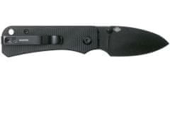 Civilight C19068S-2 Baby Banter Black Stonewashed vreckový nôž 6 cm, celočierna, G10