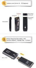 Esonic Špionážna kamera v USB kľúči s detekciou pohybu a dlhou výdržou + 128 GB micro SD karta zdarma!