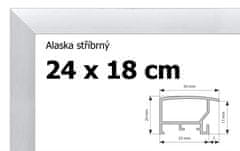 BFHM Alaska hliníkový rám 24x18cm - strieborný
