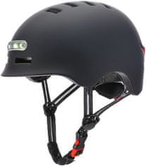 Bluetouch Bezpečnostná helma čierna s LED