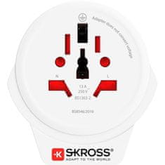 Skross cestovný adaptér Europe USB pre cudzincov v SR, USB-A, 12W, typ E/F, PA30USB