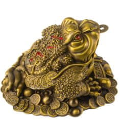 Feng shui Harmony XXL Mosadzná trojnohá žaba