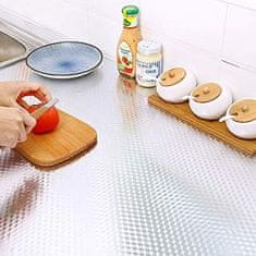 HOME & MARKER® Ochranná hliníková samolepiaca fólia do kuchyne s technológiou Pro-Heat (61x300 cm, strieborná) | ALUMAX