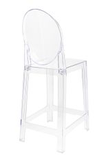 KINGHOME Barová stolička VICTORIA 65 cm - priehľadná - polykarbonát