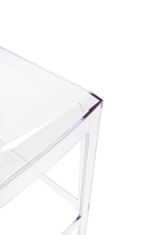 KINGHOME Barová stolička VICTORIA 75 cm - priehľadná - polykarbonát