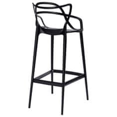 KINGHOME Barová stolička HILO PREMIUM 65cm čierna