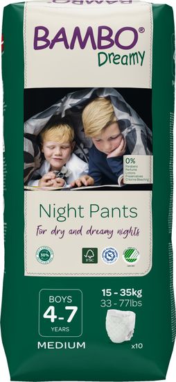 Bambo Nature Night Pants Boy 4-7 years,10 ks,15-35 kg