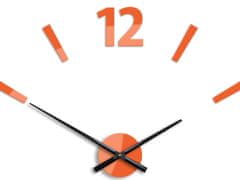 ModernClock 3D nalepovacie hodiny Klaus oranžové