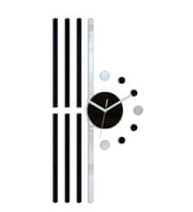 ModernClock 3D nalepovacie hodiny Line čierne