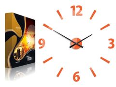 ModernClock 3D nalepovacie hodiny Klaus oranžové