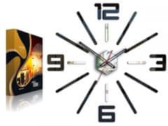 ModernClock 3D nalepovacie hodiny Maxim čierne