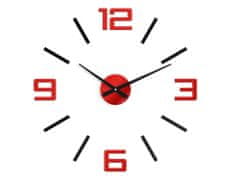 ModernClock 3D nalepovacie hodiny Reden čierno-červené