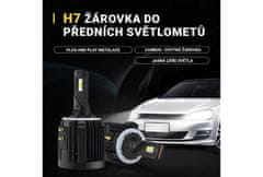 SEFIS VW H7 LED ŽÁROVKY 72W PÁR / GOLF PASSAT TIGUAN TOURAN EOS SHARON SCIROCCO biela