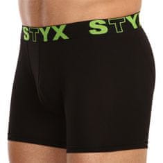 Styx 3PACK pánske boxerky long športová guma čierne (U9606162) - veľkosť XL