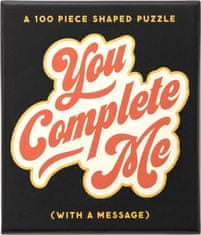 Galison Tvarové puzzle You Complete Me 100 dielikov