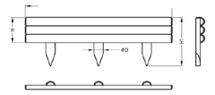 PROFITsystem G-D Drevený oddeľovač trávnika borovica "Otakar" ø7 21/40x110cm hnedý