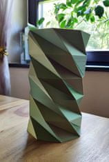3D Special Váza s lowpoly vzorom a metalickým efektom, bronzová