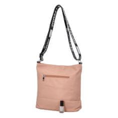 Newberry Dámska koženková crossbody kabelka s textilným uchom Barnet, ružová