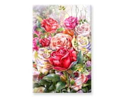 Peknastena Obrazy na stenu - Maľba Ružové kvety 70x50cm