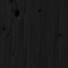 Vidaxl Stojan na palivové drevo čierny 108x73x79 cm masívna borovica