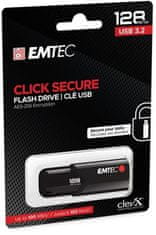 Emtec USB kľúč "B120 Click Secure", 128GB, USB 3.2, šifrované, ECMMD128GB123