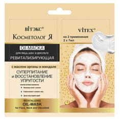 Vitex-belita KOZMETOLOGIA - Revitalizačná Olejová Maska na Tvár, Krk a Dekolt s Arganovým a Mandľovým Olejom (2x7 ml)