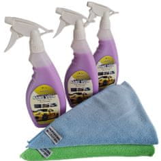 Eco Clean & Shine E-CS sada 3x Nano vosk 500 ml + 2 mikro utierka (Leštenka s nano voskom pre suché umývanie áut. Umyje, naleští, ochráni)