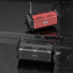 DUDAO Bezdrôtový Bluetooth 5.0 reproduktor Dudao 3W 500mAh rádio - Červená KP15008
