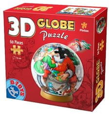 D-Toys 3D Globe puzzle Máme radi Santu 60 dielikov