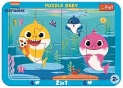 Trefl Baby puzzle Baby Shark: Šťastní žraloky 2v1, 10 dielikov