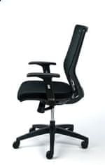 MAYAH Manažérska stolička "Superstar", textilná, čierna, čierna základňa, CM3004N-2 BLACK