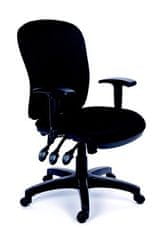 MAYAH Manažérska stolička, textilná, čierna základňa, MaYAH, "Comfort", čierna, 11191-02 A BLACK