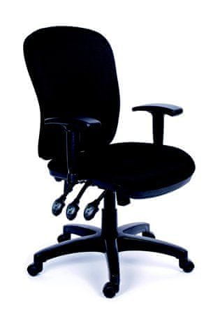 MAYAH Manažérska stolička, textilná, čierna základňa, MaYAH, "Comfort", čierna, 11191-02 A BLACK