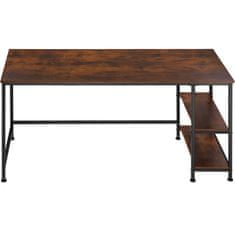 tectake Počítačový stôl Canton 120x60x75,5cm - Industrial tmavé drevo