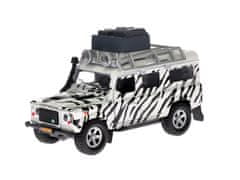 Kids Globe Land Rover safari 14 cm kovové auto na spätný chod s batériou, svetlom a zvukom v krabici