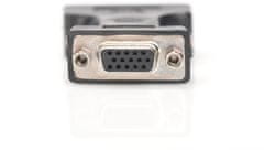 Digitus adaptér DVI-I(24+5) - VGA (15-pin), M/F, čierna