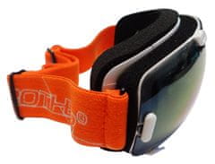 ACRAsport Lyžiarske okuliare s veľkými sklami B298 - biele