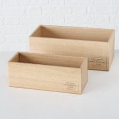 Boltze Boltz Dekoratívne drevený box Natural Set 2 ks
