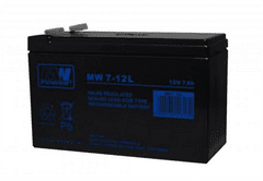 MW Power Batéria olovená 12V/7Ah Long life MW 7-12L AGM gélový akumulátor