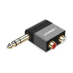 Ugreen AV147 adaptér 6.35mm / 2x RCA, čierny