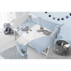 BELISIMA 5-dielne posteľné obliečky Mouse 90/120 modré