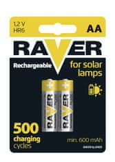 HJ Batéria AA/HR6 600mAh RAVER 2ks (blister)