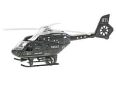 2-Play Vrtuľník dopravnej polície 22 cm kovový obojstranný na batérie so svetlom a zvukom v krabici